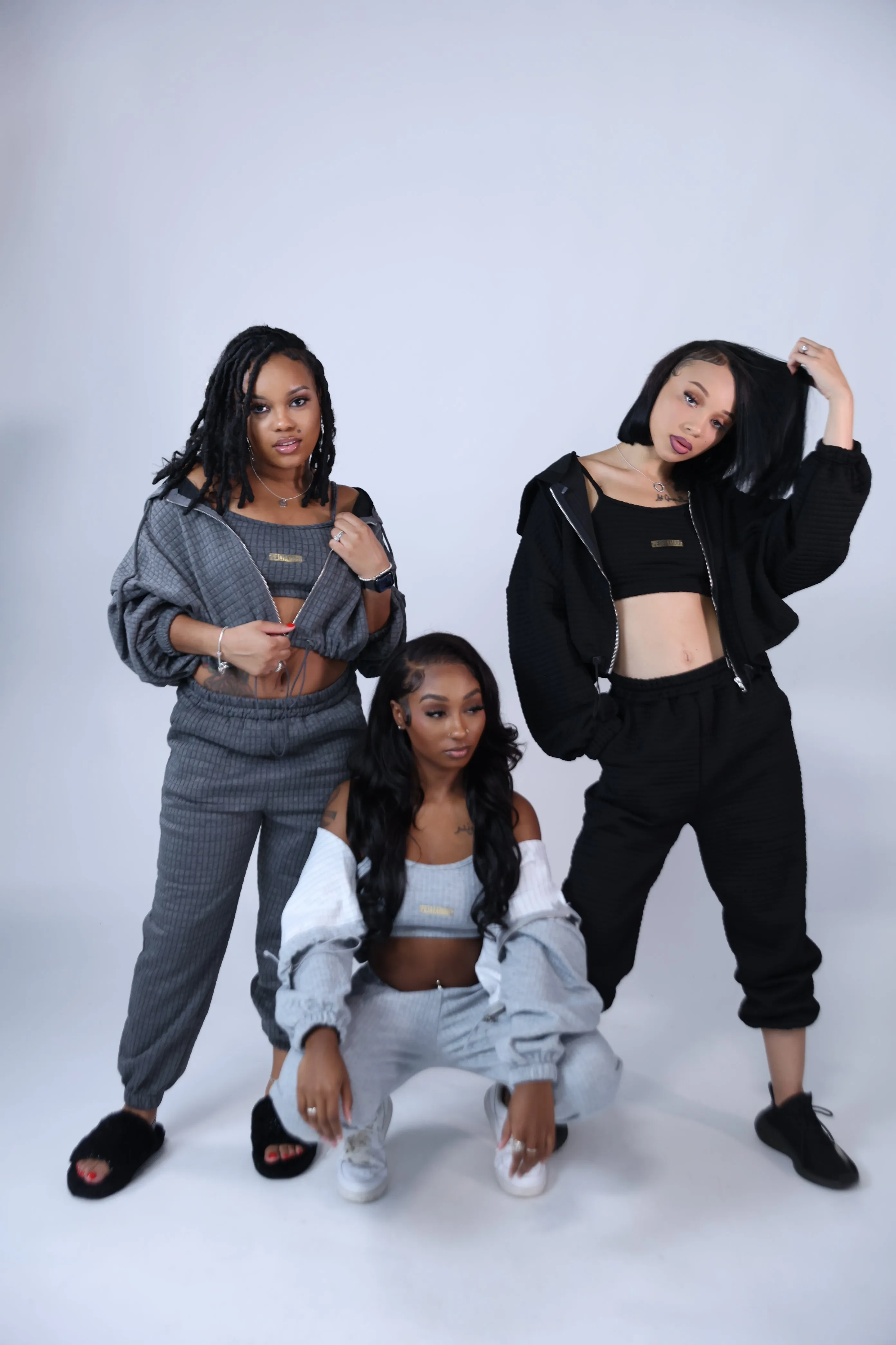 3 PC Bra, Hoodie And Pants Set