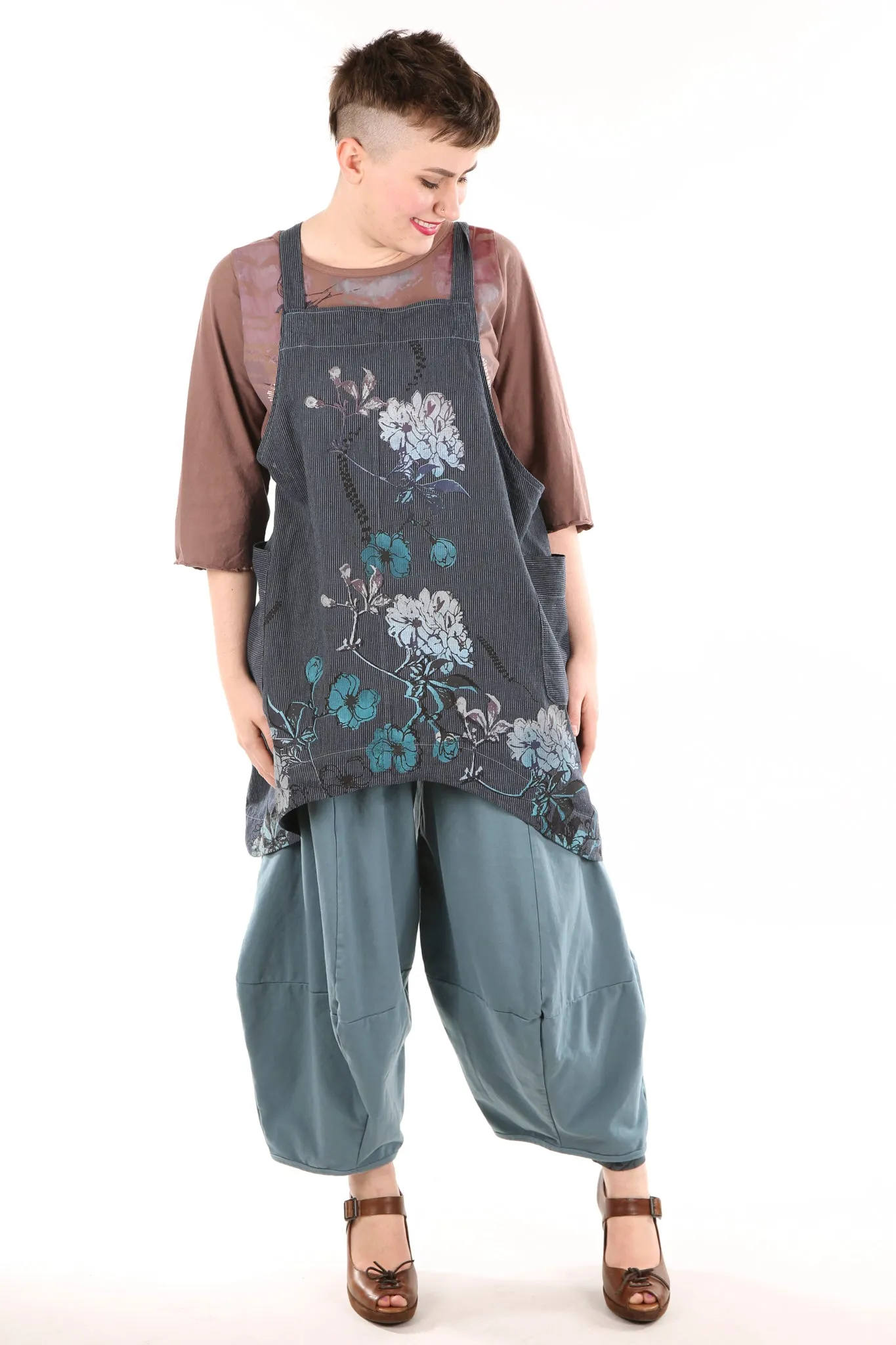 3273- Roll over Waist Four Square-Kingfisher-U