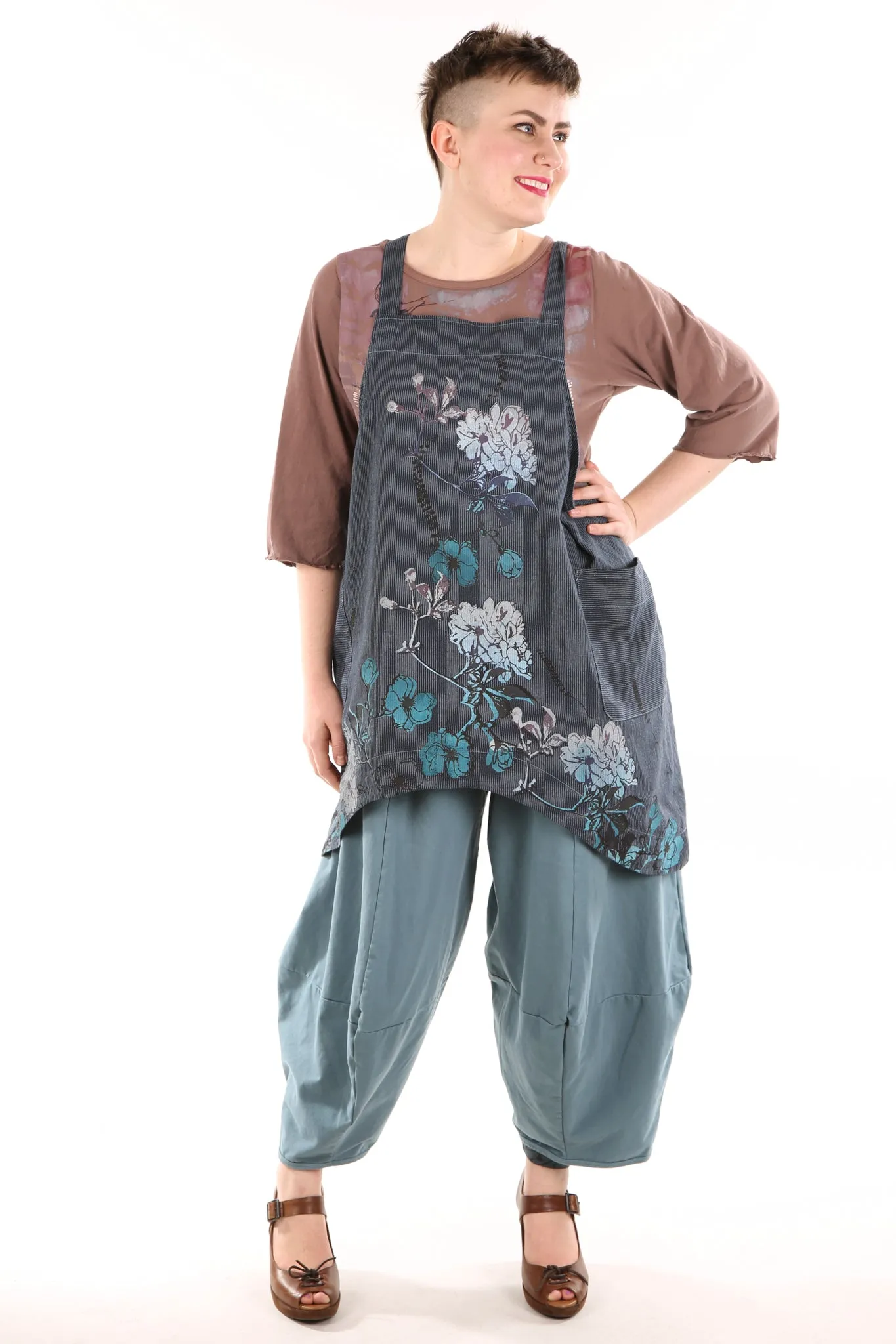 3273- Roll over Waist Four Square-Kingfisher-U
