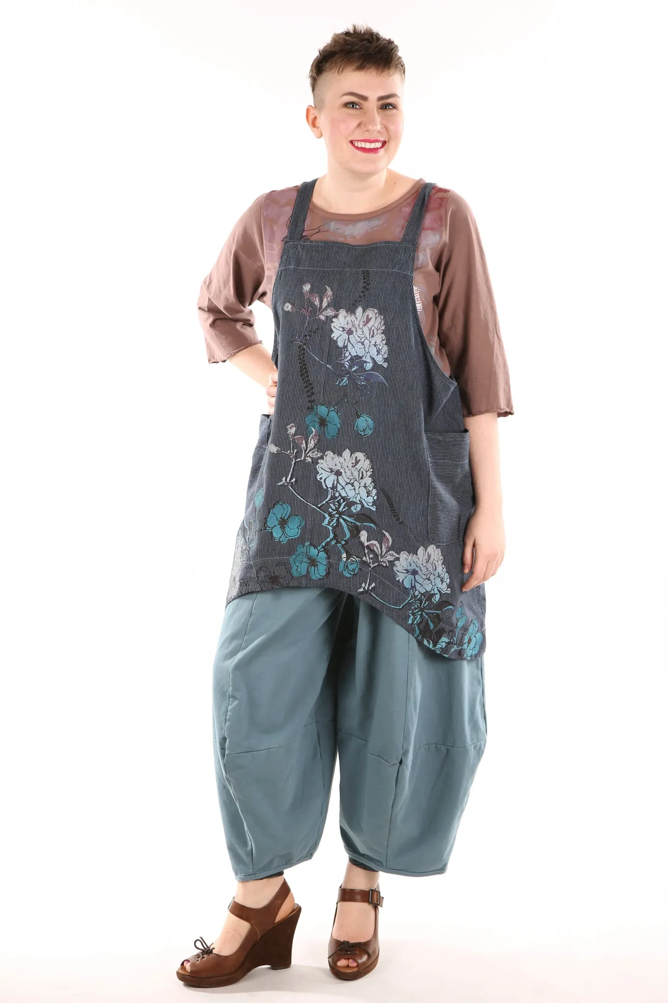 3273- Roll over Waist Four Square-Kingfisher-U
