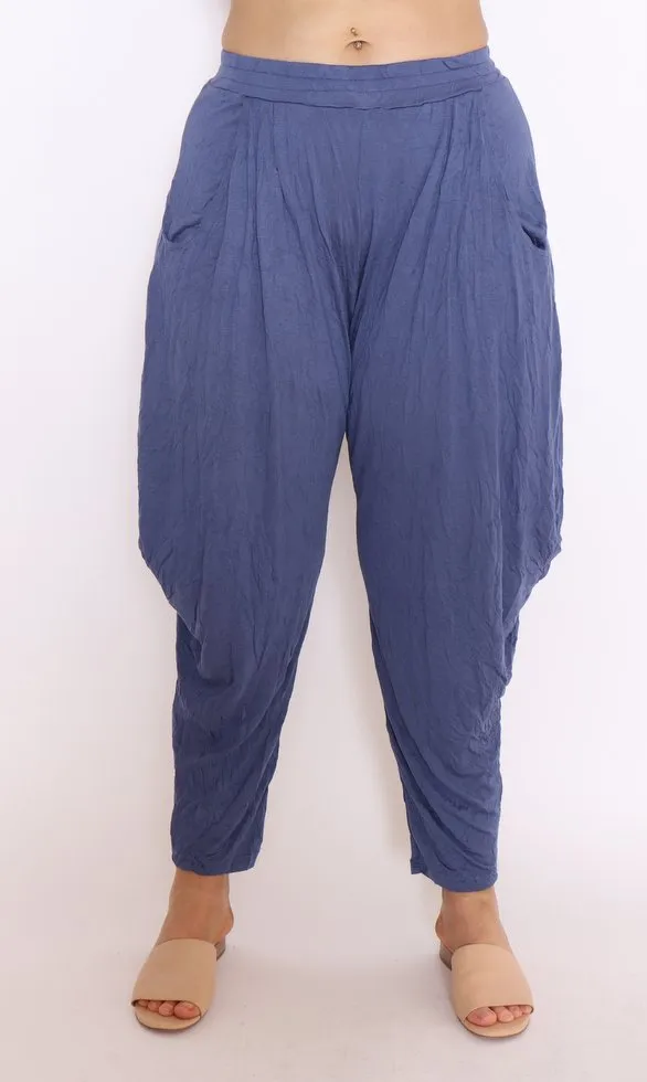 7774 Denim-blue Harem pants