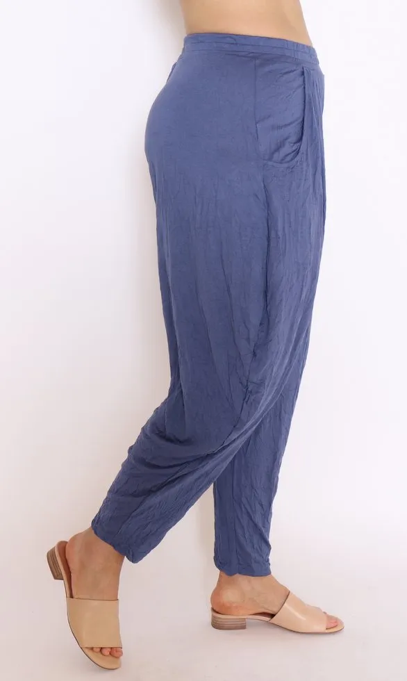 7774 Denim-blue Harem pants