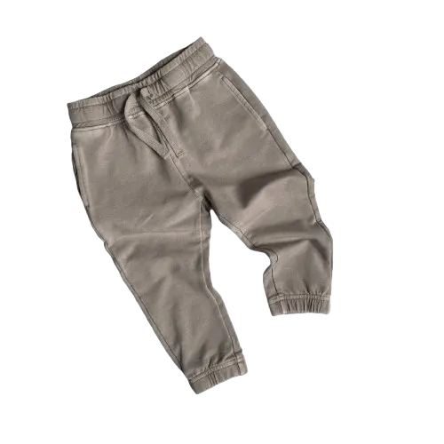 Acid Wash Joggers - Tan