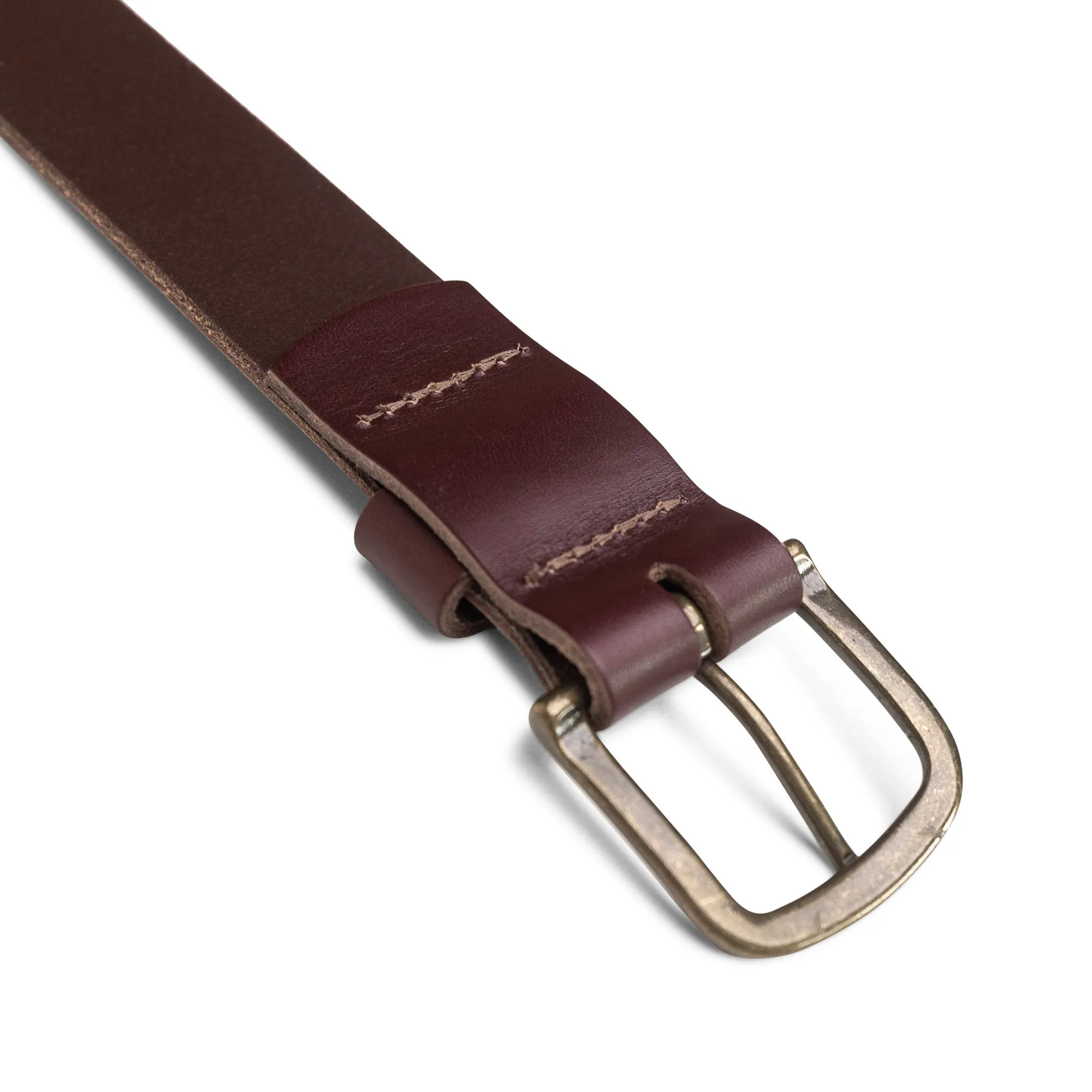 Adventure Leather Belt - Cognac Brass