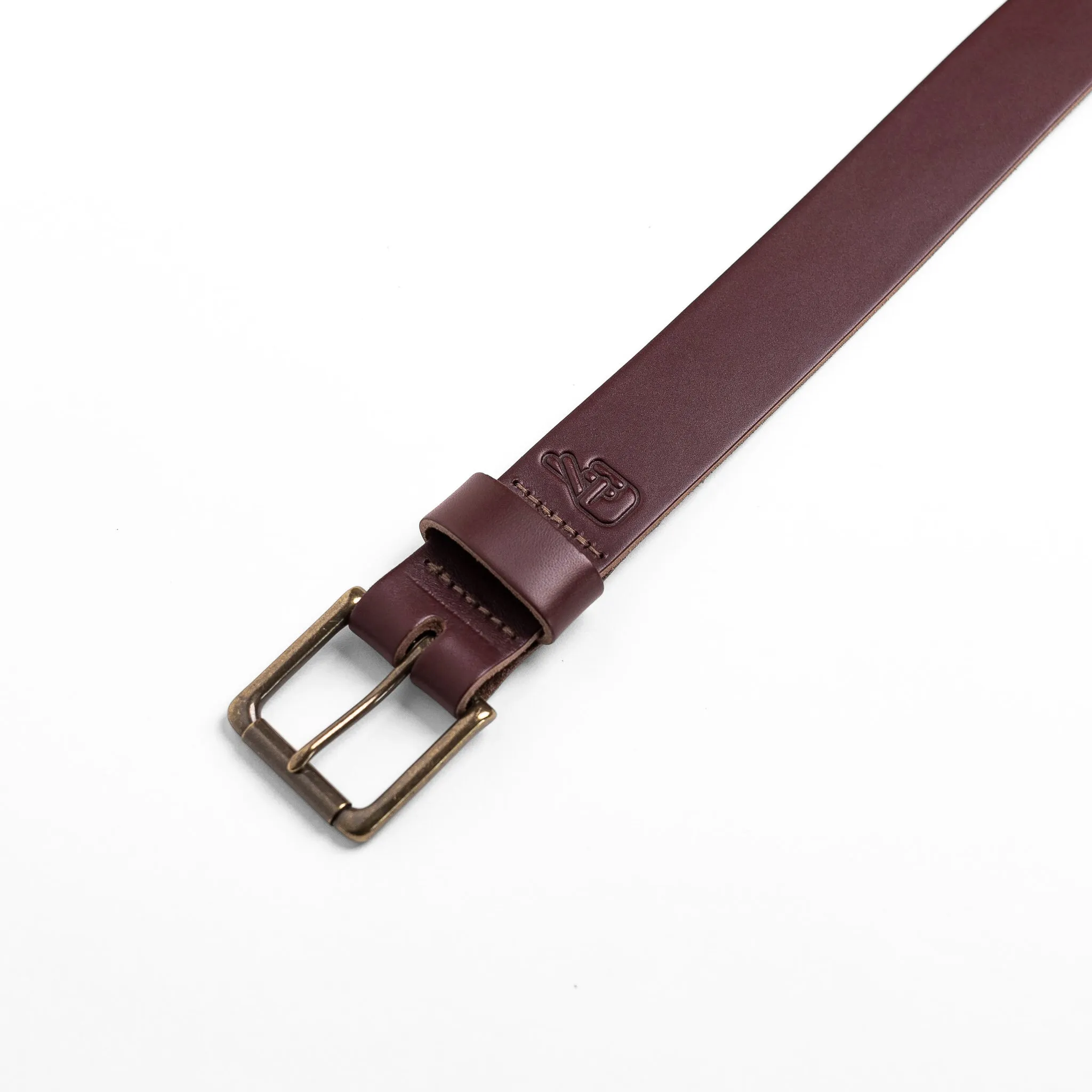 Adventure Leather Belt - Cognac Brass