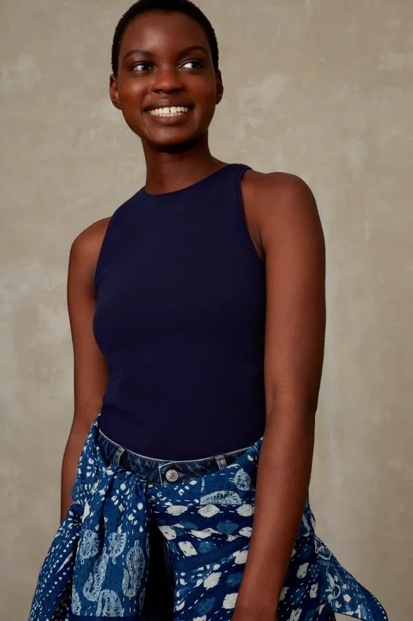 ALOUETTE Vest Top | Navy