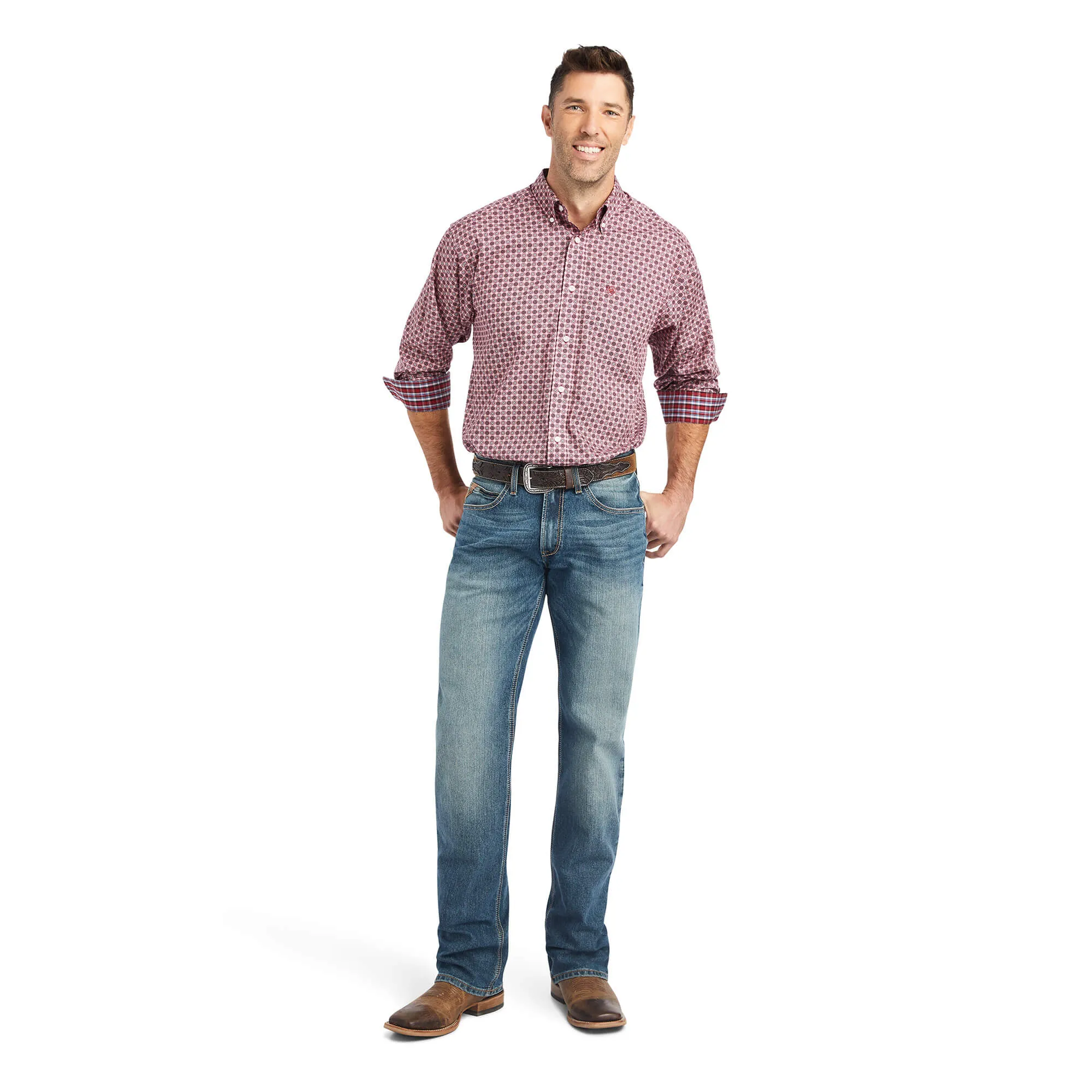 ARIAT WRINKLE FREE ELDREDGE CLASSIC FIT SHIRT - WHITE
