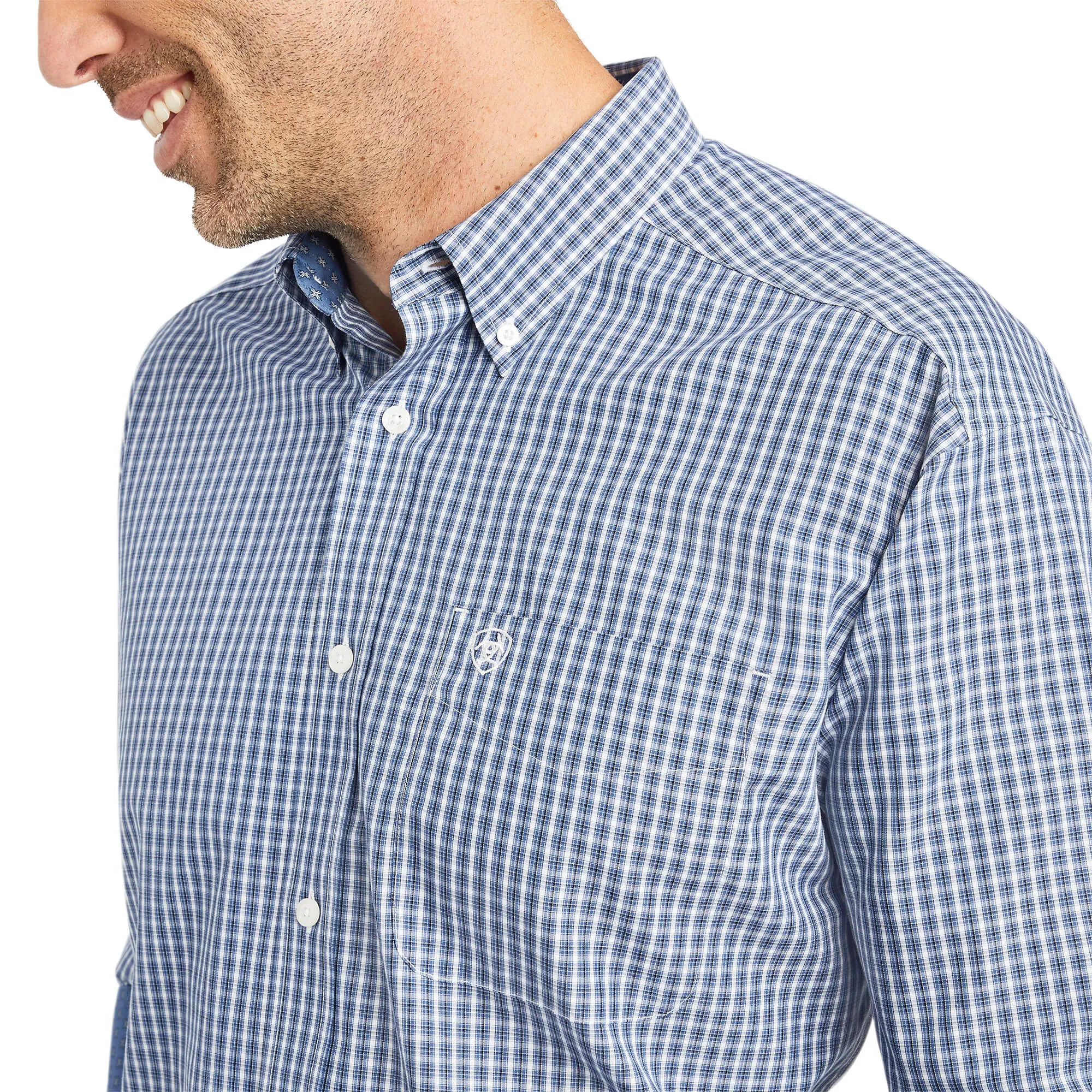 ARIAT WRINKLE FREE ELLISON CALSSIC FIT SHIRT - TRUE NAVY