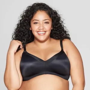 Auden Women's Plus Size Wirefree Bra 79335617 Black 46D