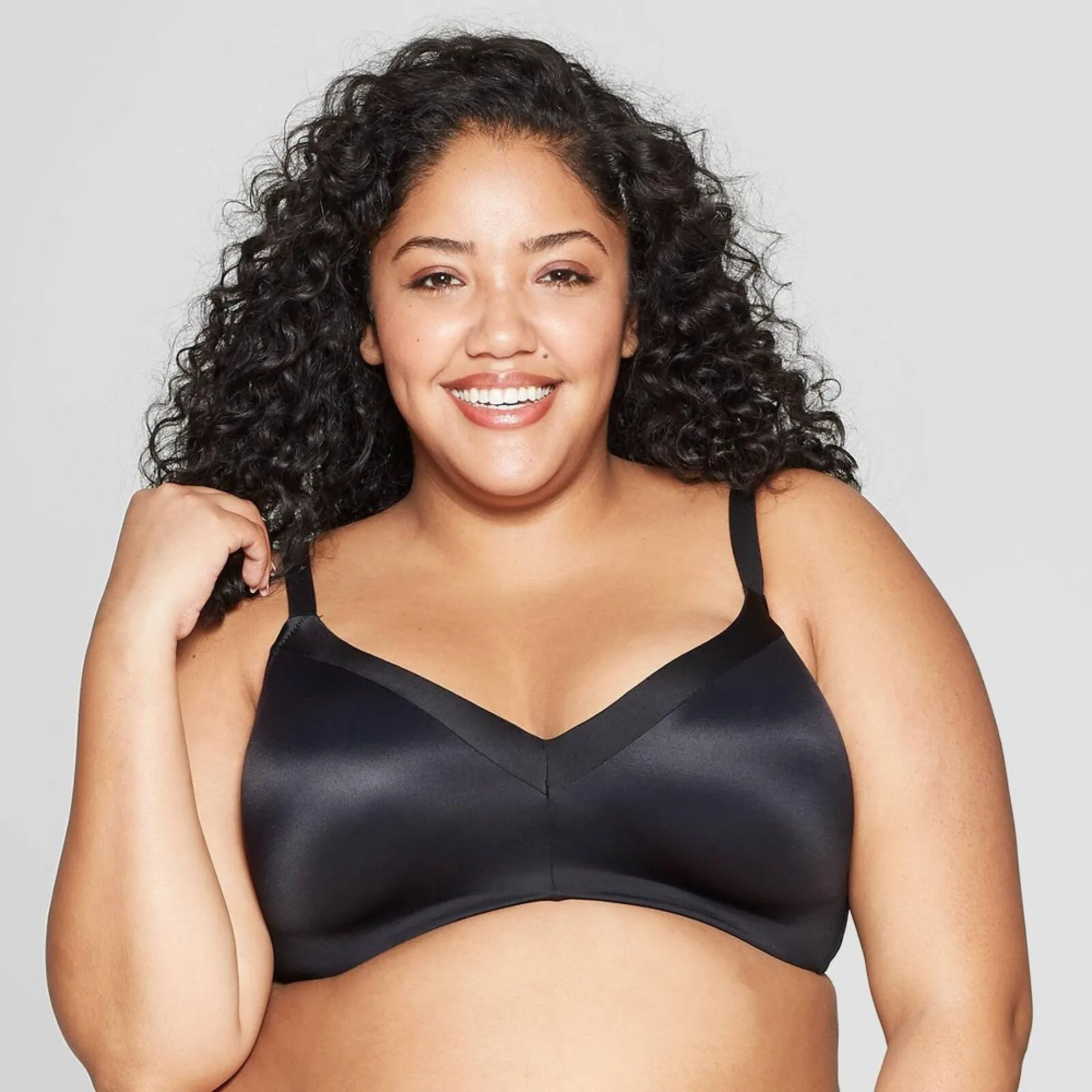 Auden Women's Plus Size Wirefree Bra 79335617 Black 46D