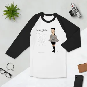 Avocet Poem 3/4 sleeve raglan shirt