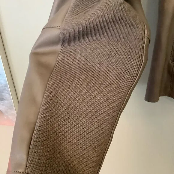 Bar III Faux Leather Flyaway Jacket