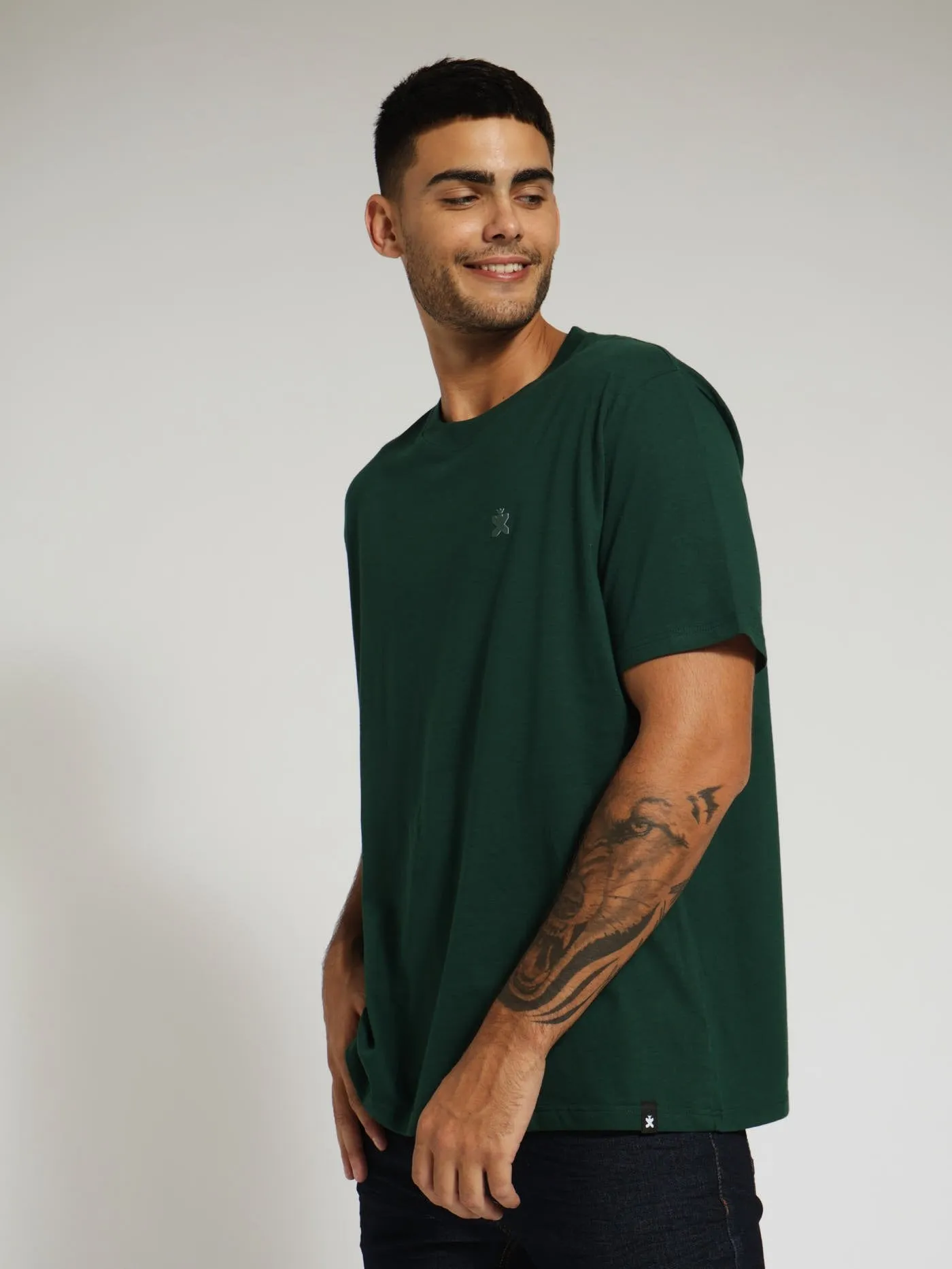 Basic Plain Tee - Dark Green