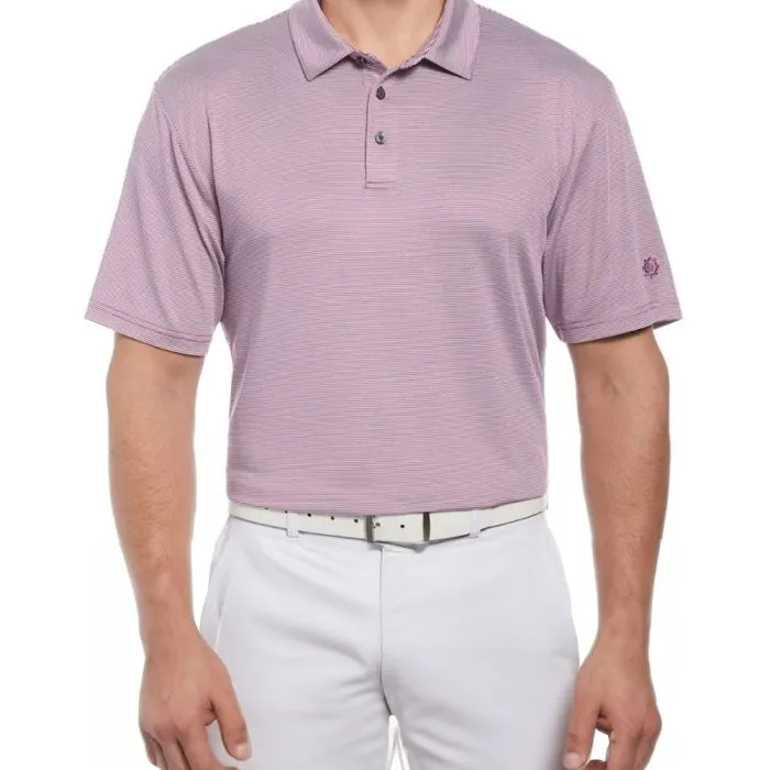 BEN HOGAN Men’s Fine Line Stripe Polo T-shirt - Amethyst (US Sizes)