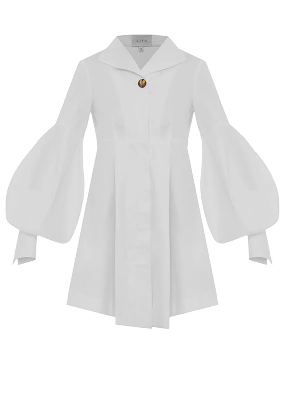 BISHOP SLEEVES SHIRT DRESS