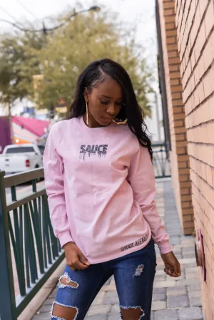 Black Paisley Bandana Sauce (S) | Light Pink Long Sleeve Tee