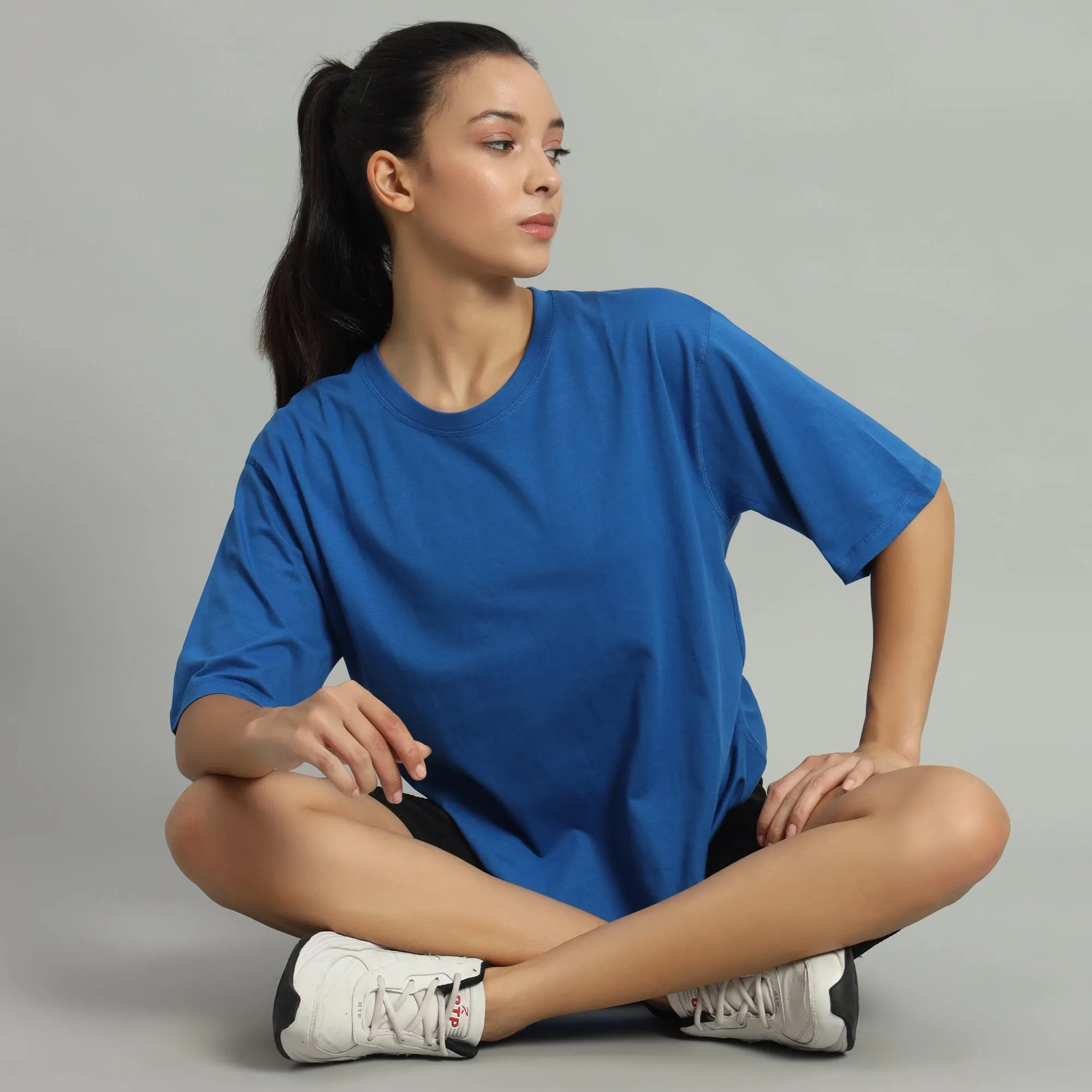 Blue Relaxed-fit tee