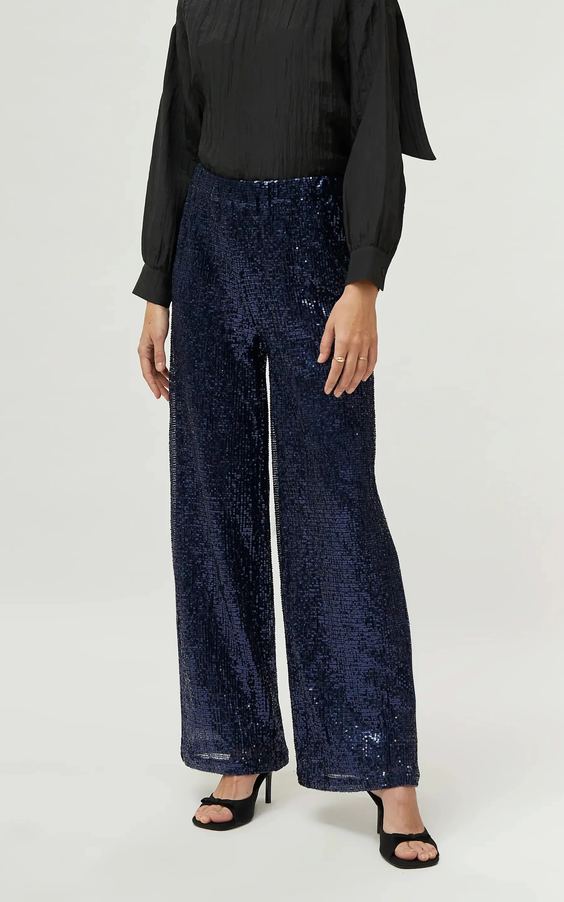 Blue Sequin Pants