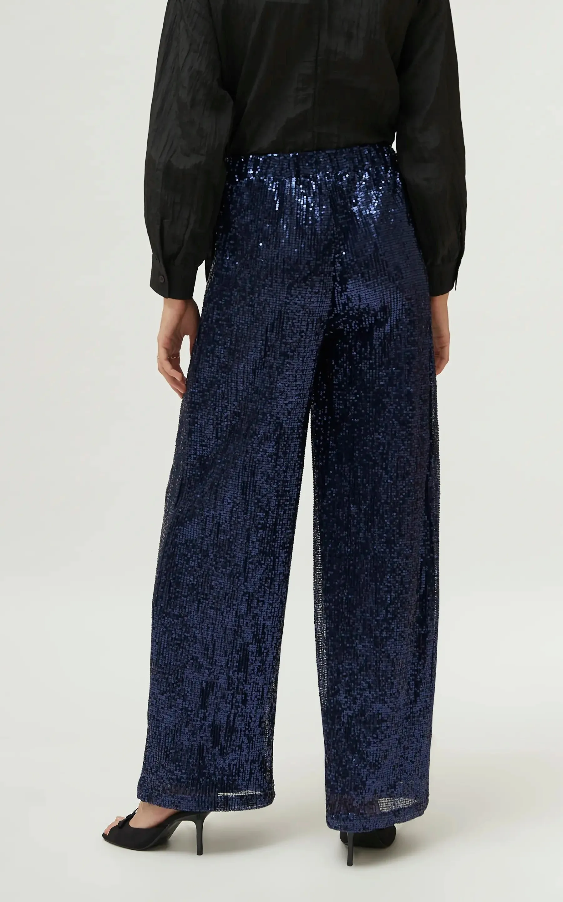 Blue Sequin Pants