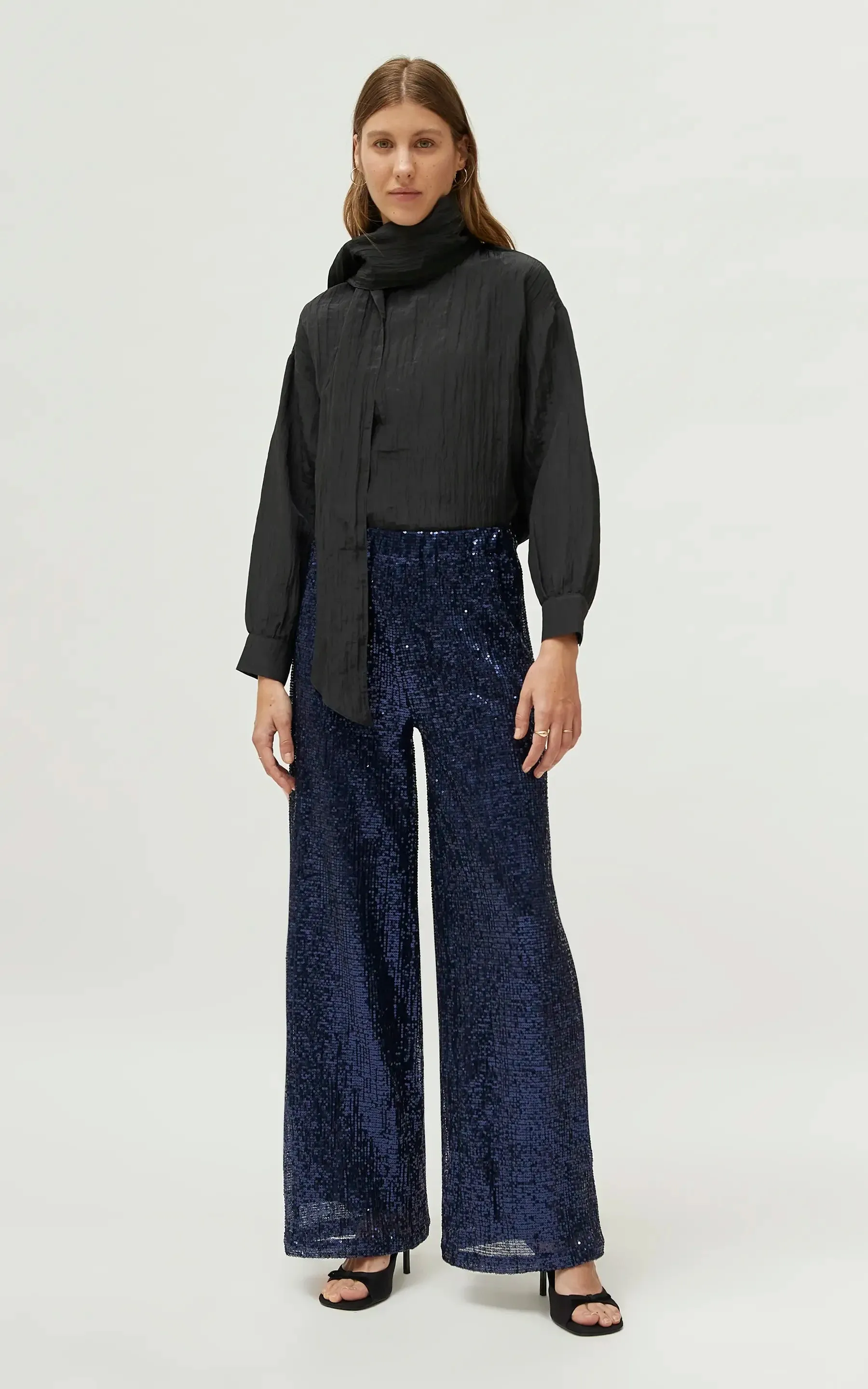 Blue Sequin Pants