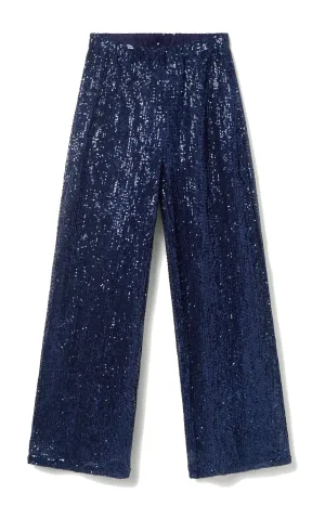 Blue Sequin Pants