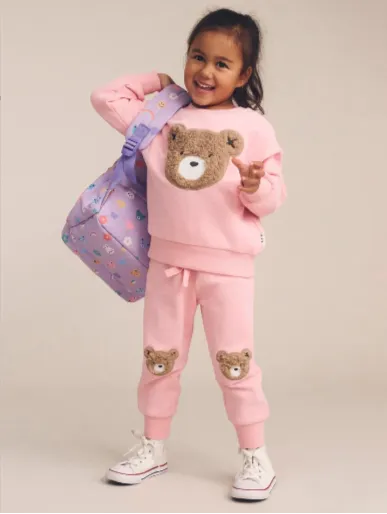 Blush Furry Huxbear Track Pant