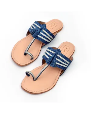 Bonny Denim & Silver Kolhapuri