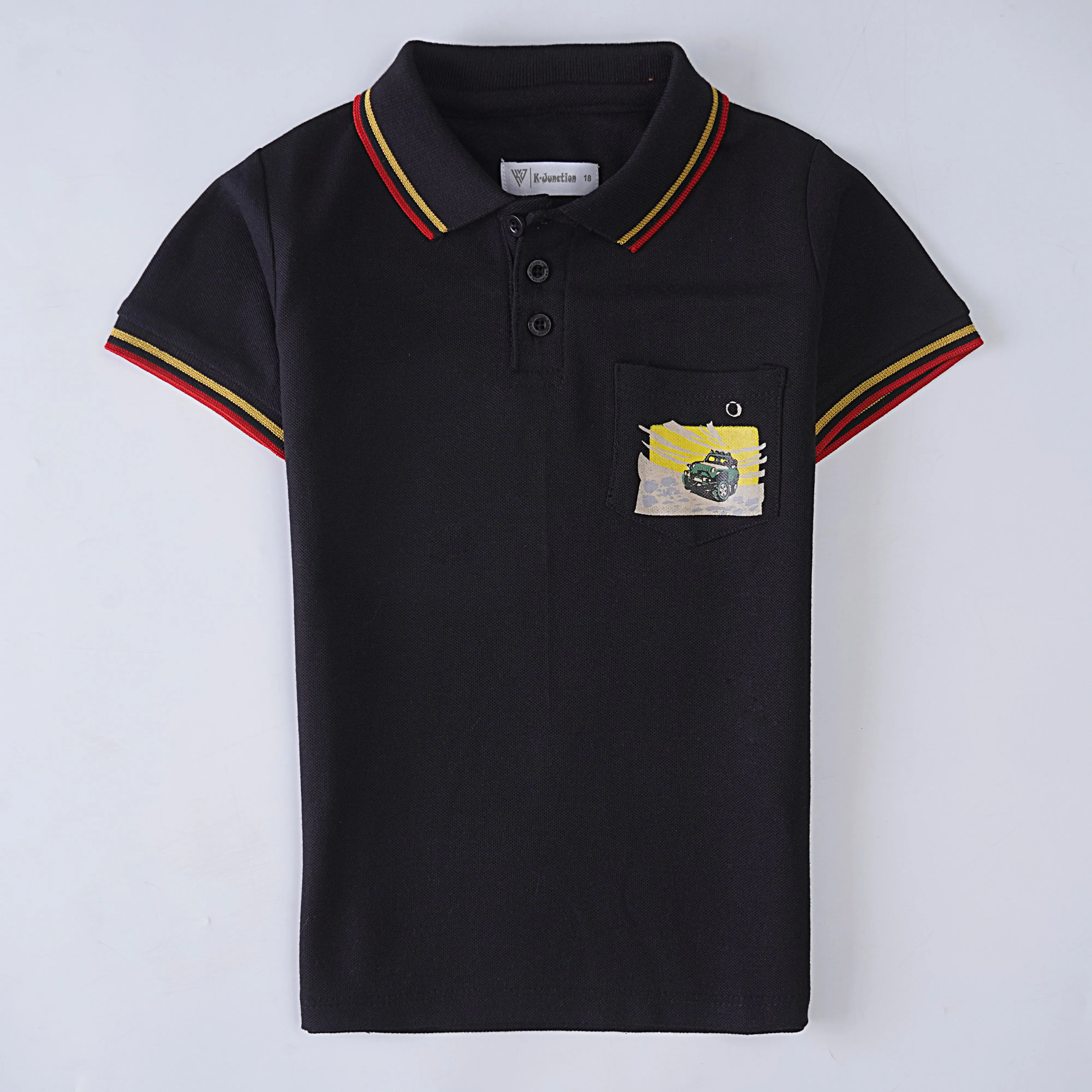 Boys Half Sleeves Polo T-Shirt (Car)