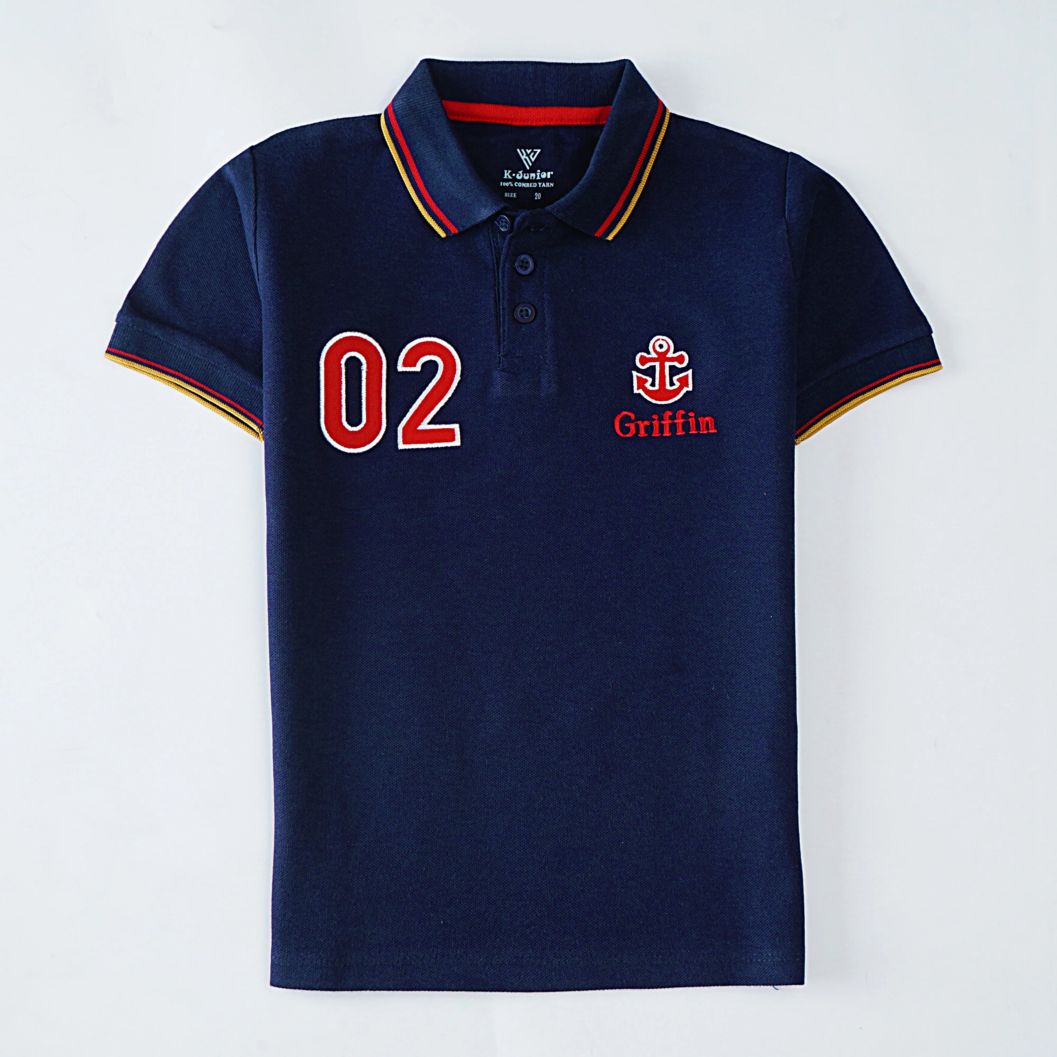 Boys Half Sleeves Polo T-Shirt (Griffin)