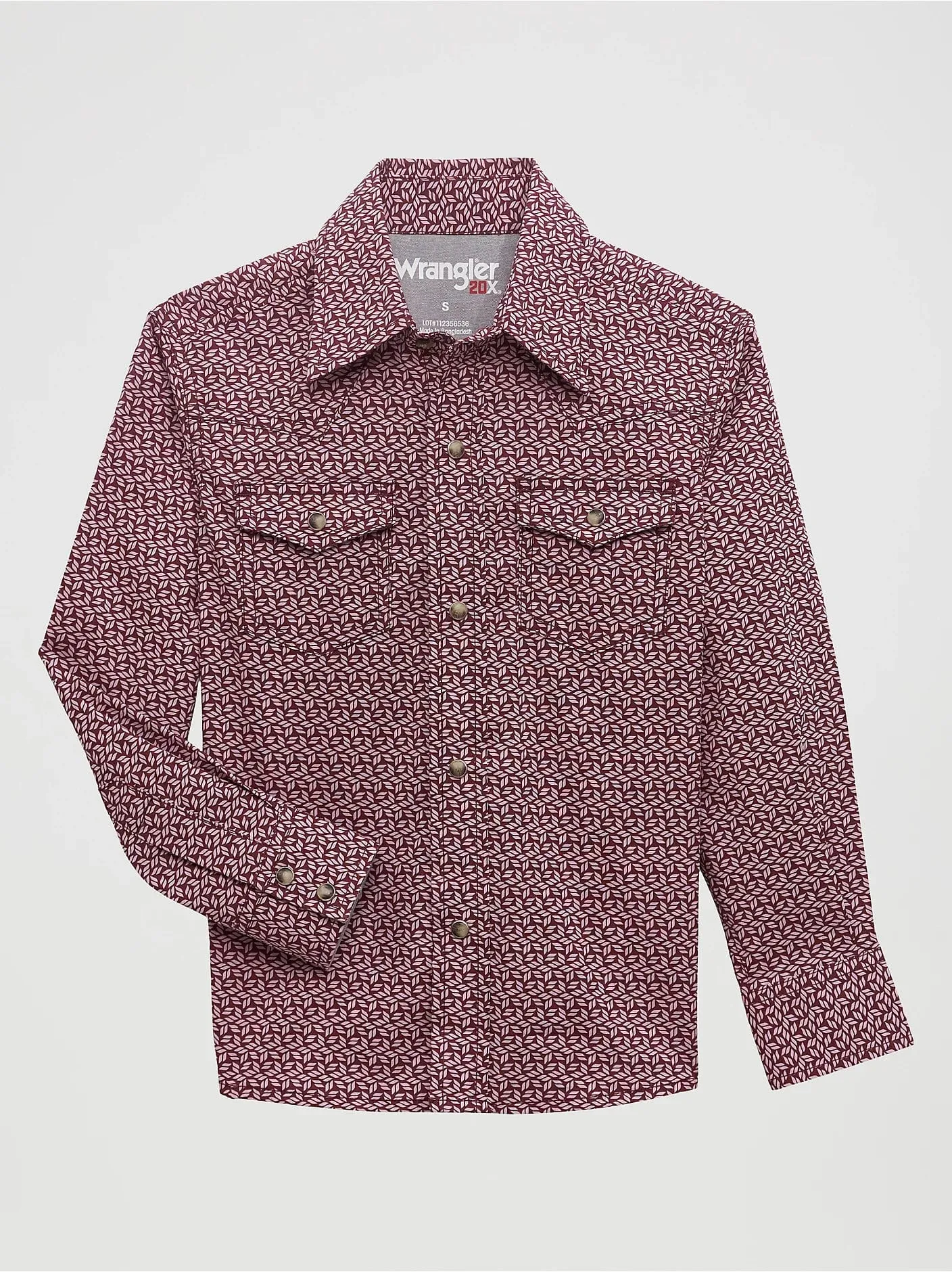 BOYS RED 20X COMPETITION LONG SLEEVE SHIRT