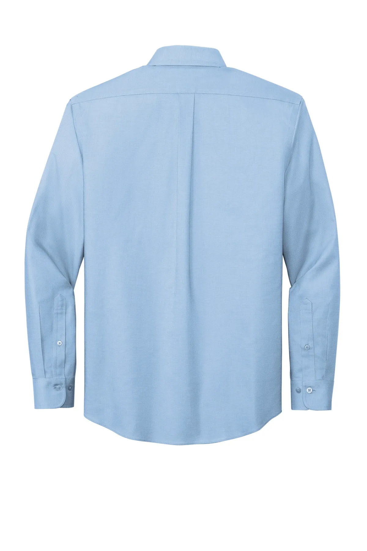 Brooks Brothers Tall Wrinkle-Free Stretch Nailhead Shirt TBB18002 Newport Blue Tall