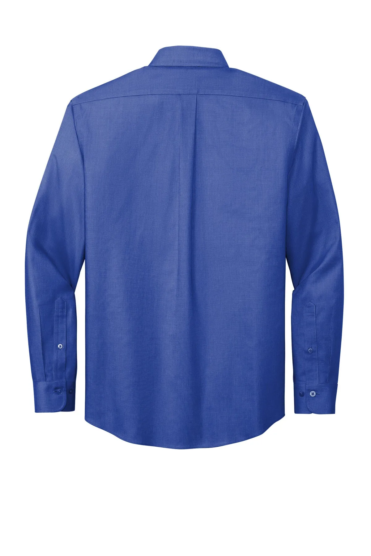 Brooks Brothers Wrinkle-Free Stretch Nailhead Shirt BB18002 Cobalt Blue