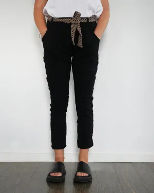 Budapest Belted Pants - Black