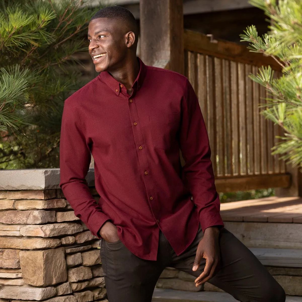 Burgundy – BorlandFlex™ Long Sleeve Flannel
