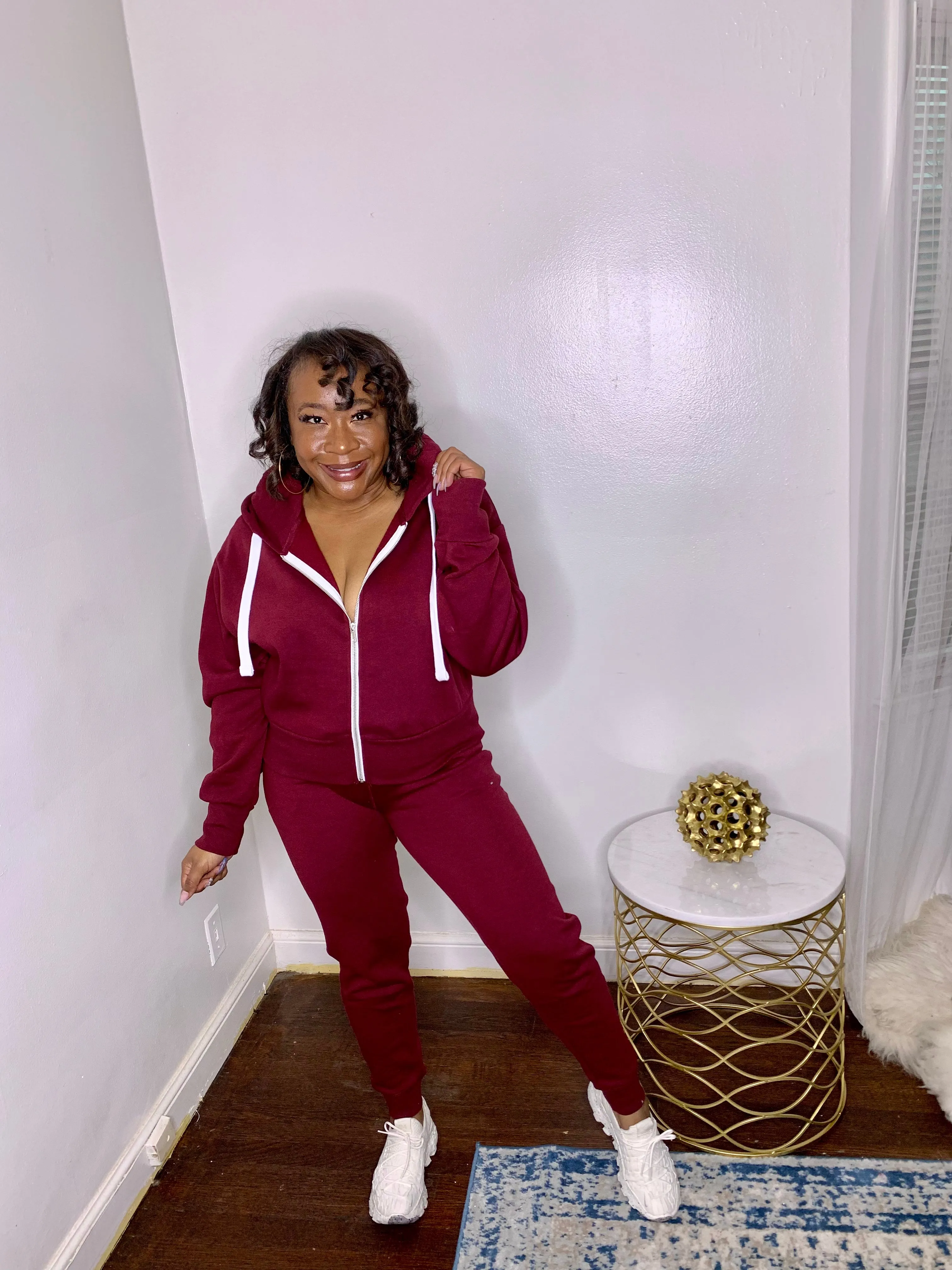Burgundy Jogger Set