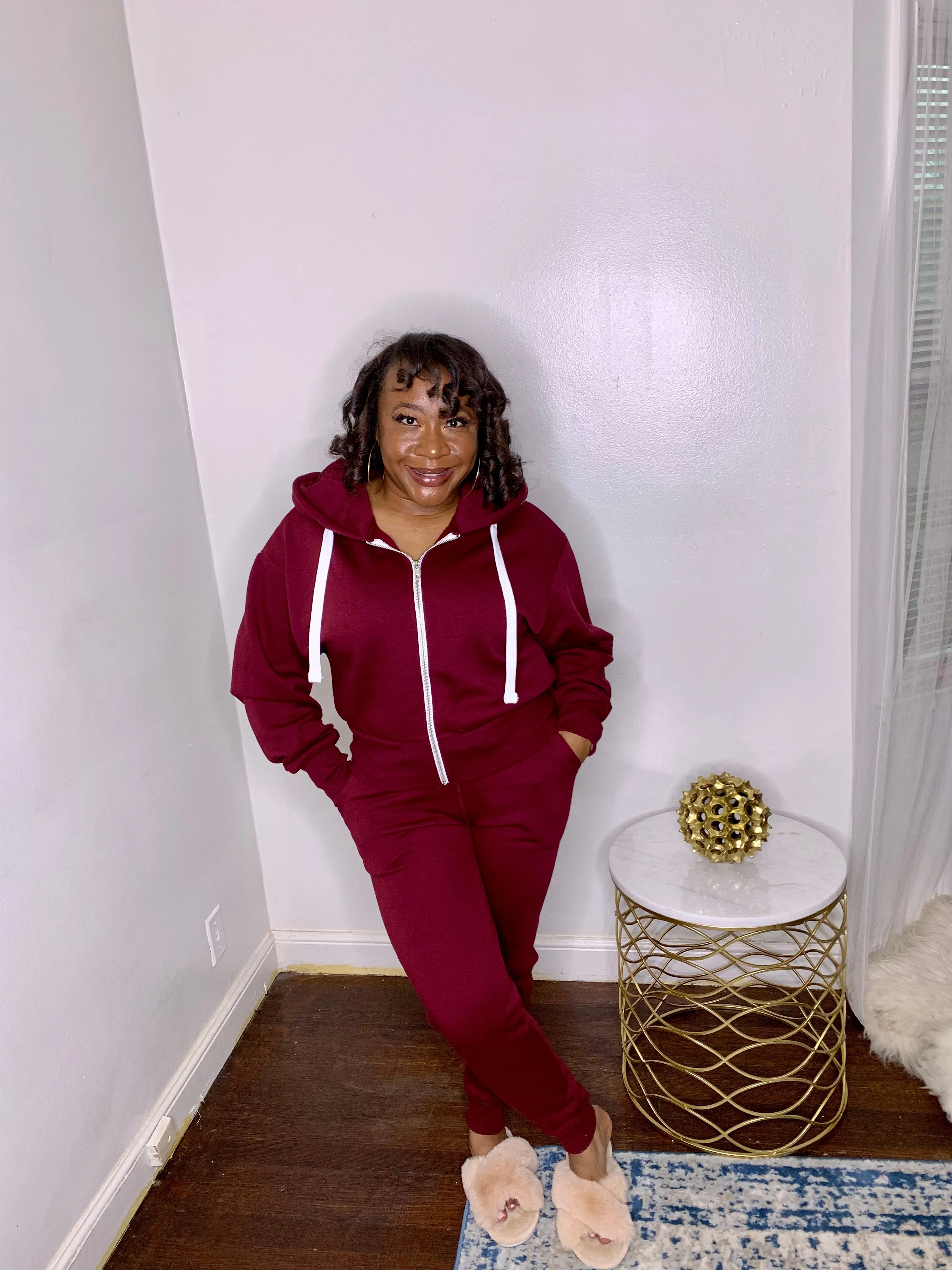 Burgundy Jogger Set