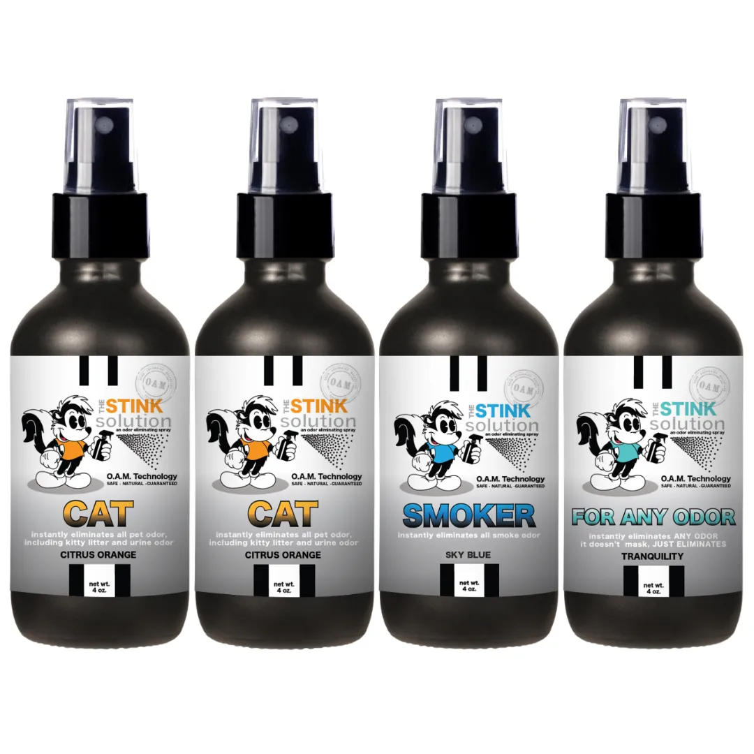Buy 3 Get 1 FREE - Pet Sampler Set 4 oz Odor Eliminating Sprays