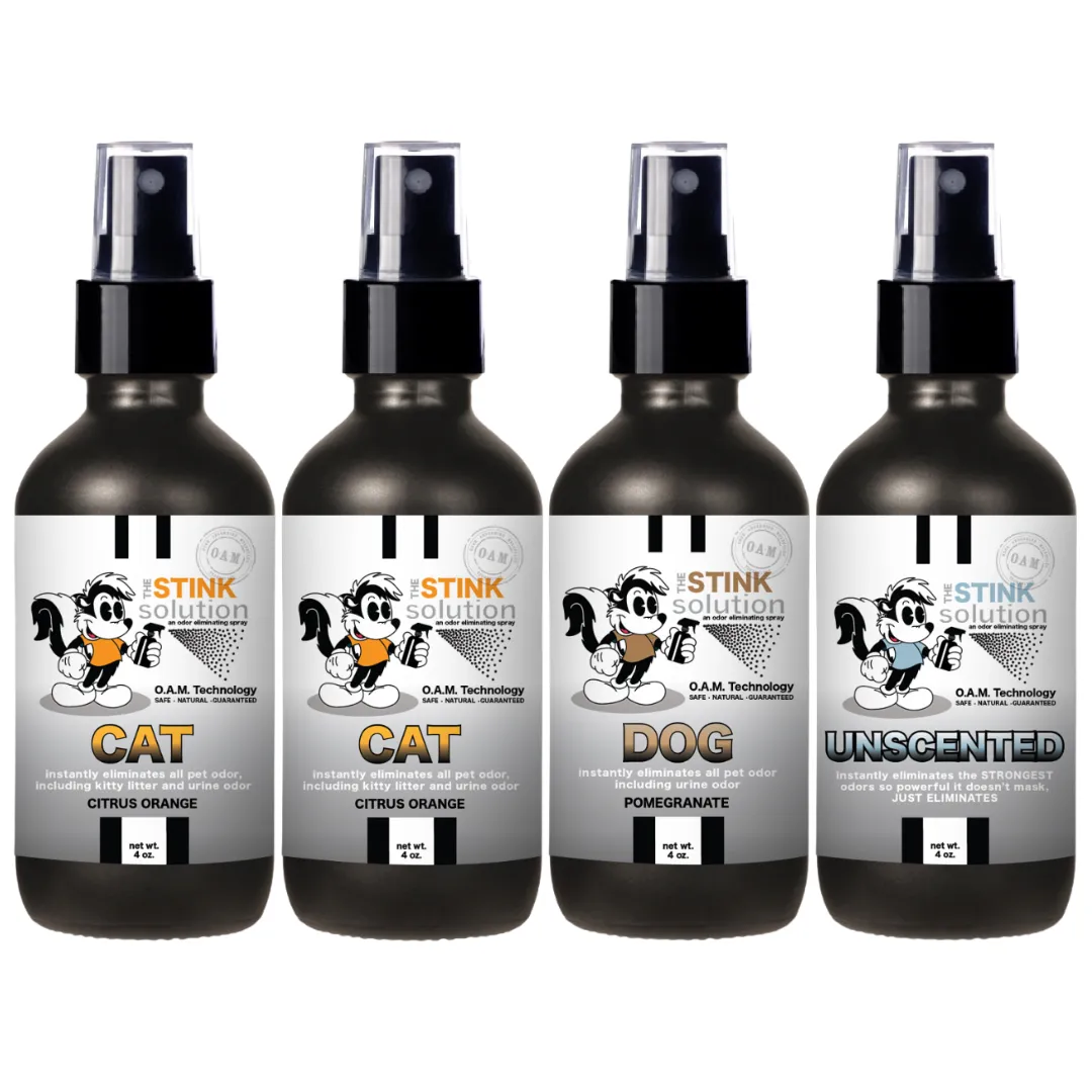 Buy 3 Get 1 FREE - Pet Sampler Set 4 oz Odor Eliminating Sprays