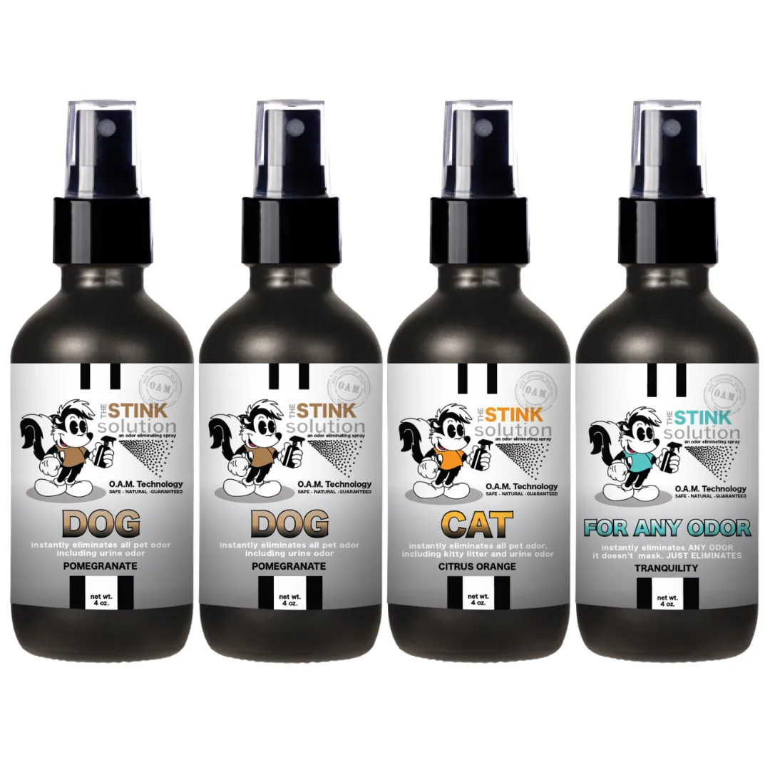 Buy 3 Get 1 FREE - Pet Sampler Set 4 oz Odor Eliminating Sprays