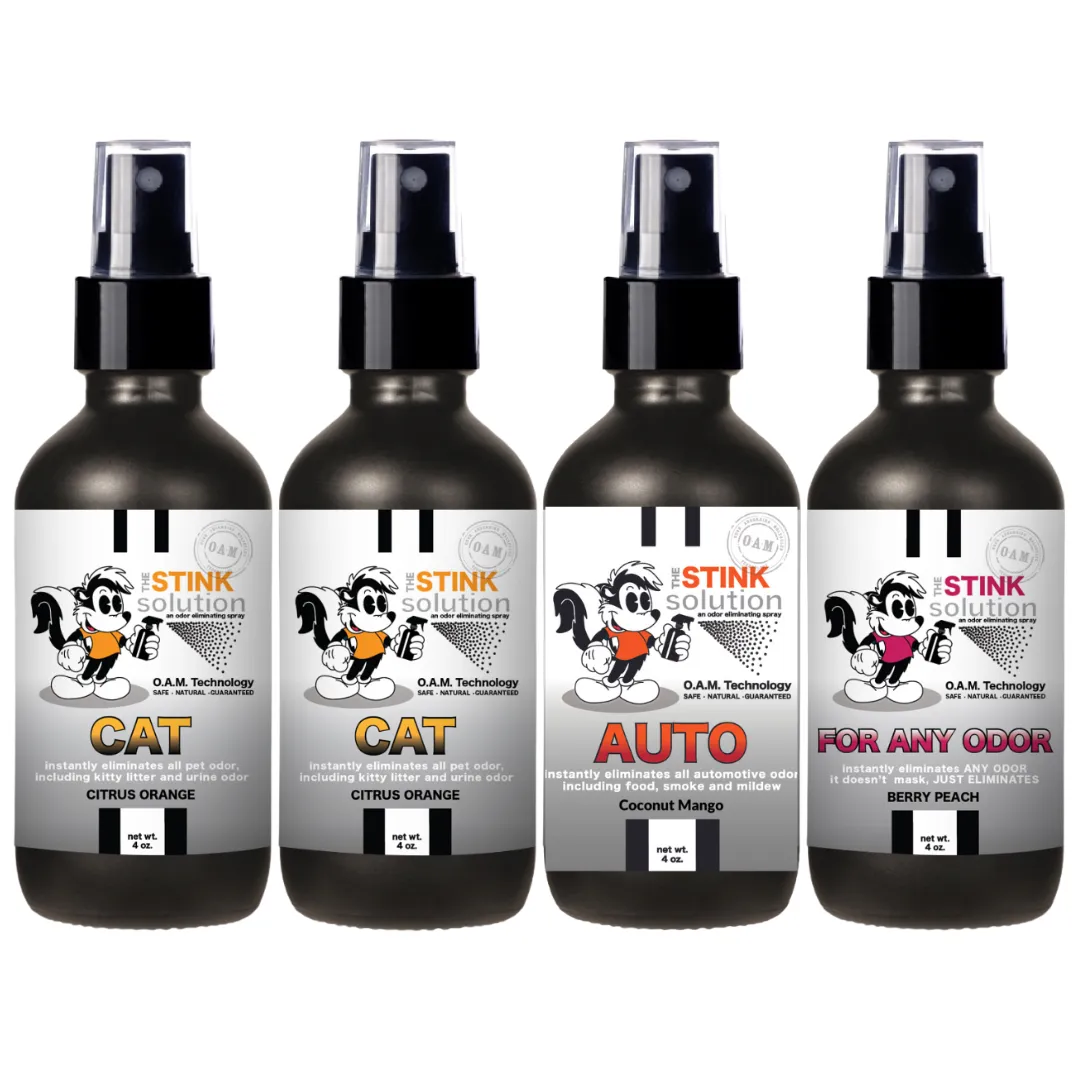 Buy 3 Get 1 FREE - Pet Sampler Set 4 oz Odor Eliminating Sprays