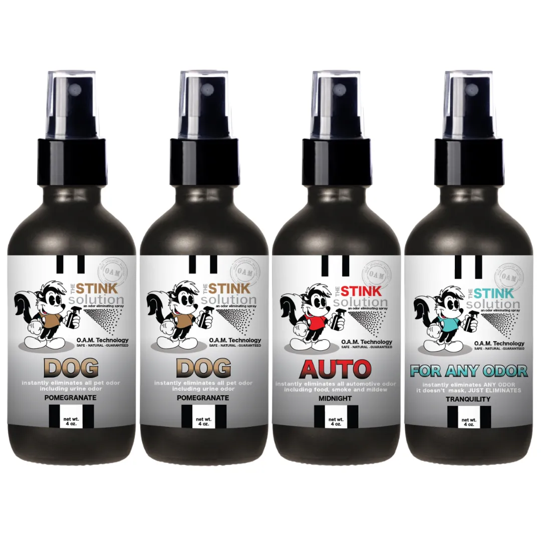 Buy 3 Get 1 FREE - Pet Sampler Set 4 oz Odor Eliminating Sprays