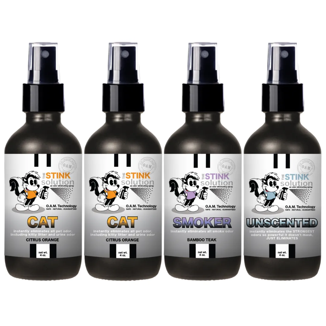 Buy 3 Get 1 FREE - Pet Sampler Set 4 oz Odor Eliminating Sprays