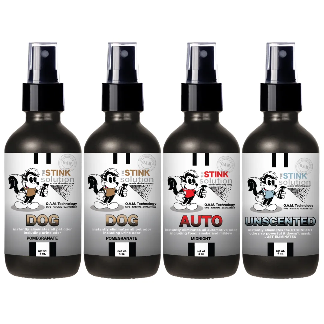 Buy 3 Get 1 FREE - Pet Sampler Set 4 oz Odor Eliminating Sprays