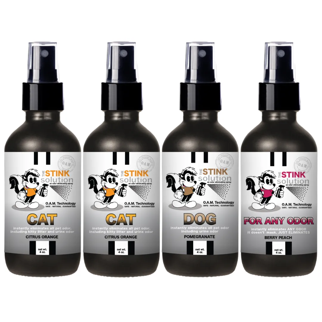 Buy 3 Get 1 FREE - Pet Sampler Set 4 oz Odor Eliminating Sprays