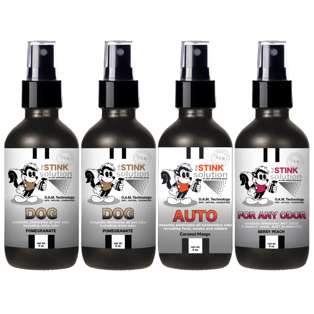 Buy 3 Get 1 FREE - Pet Sampler Set 4 oz Odor Eliminating Sprays