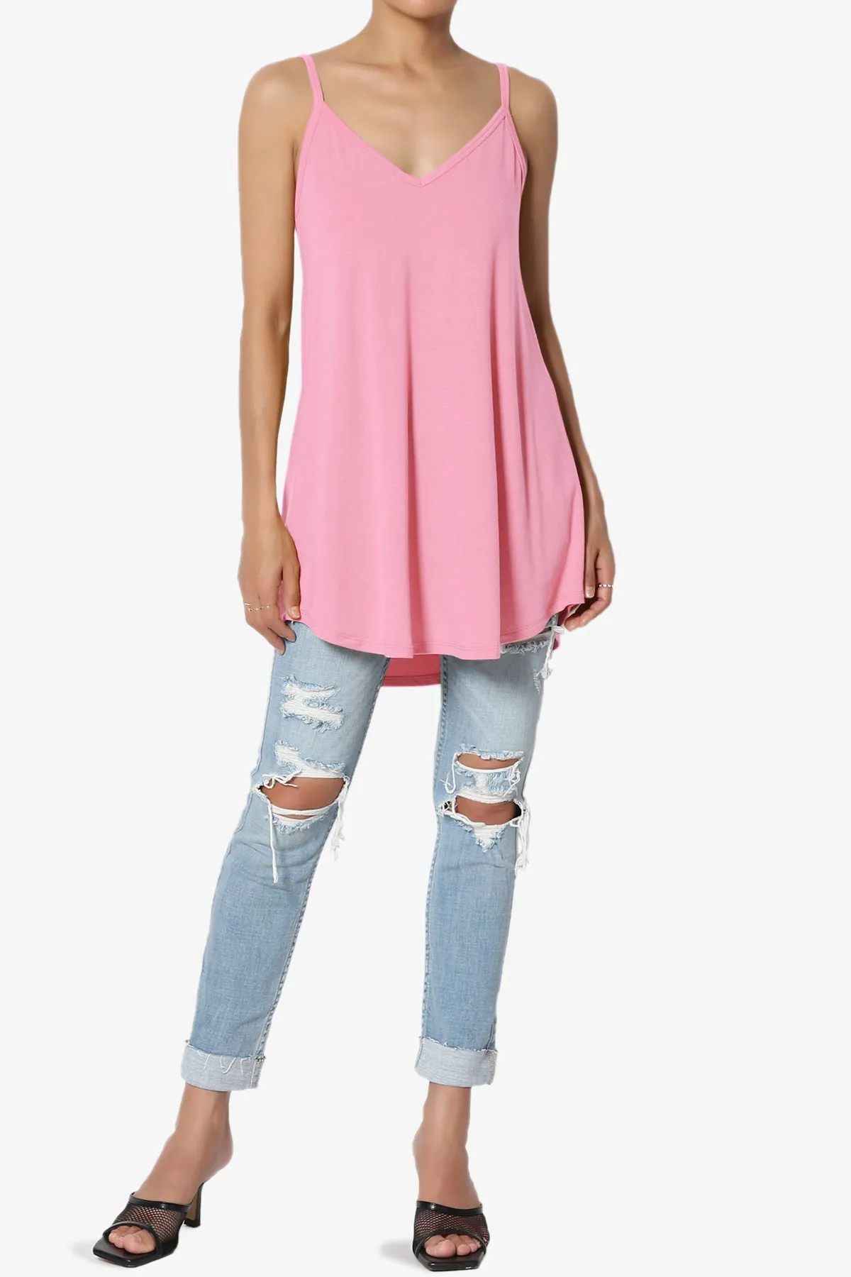 Chelsea Scoop & V Neck Flared Camisole Top MORE COLOR