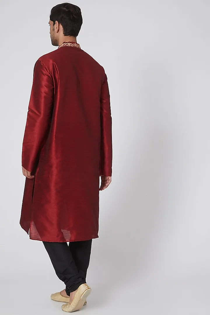 Cherry Red Kurta Set