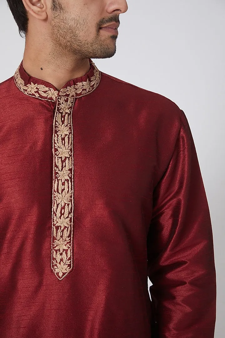 Cherry Red Kurta Set