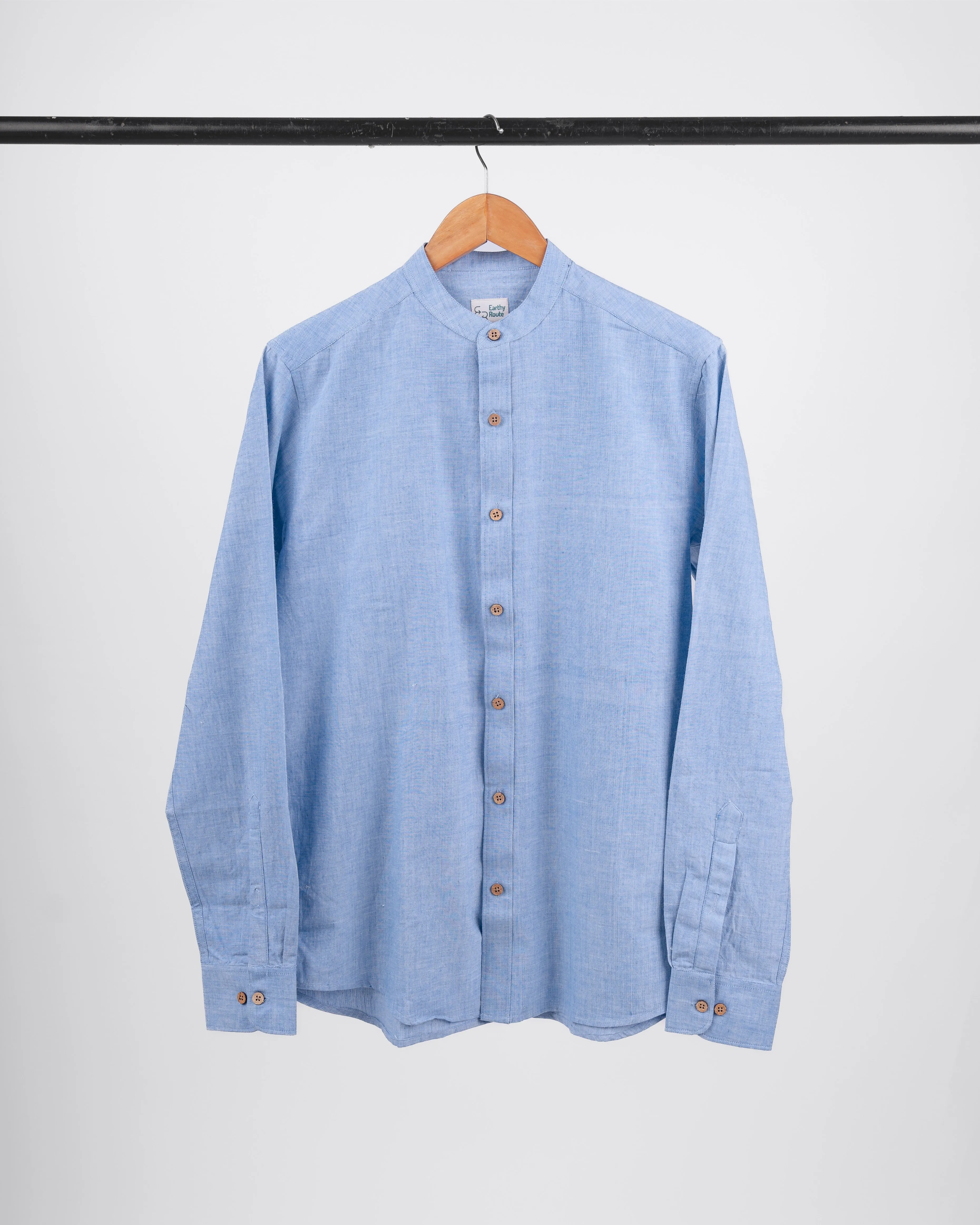Classic Denim · Mandarin Collar Shirt