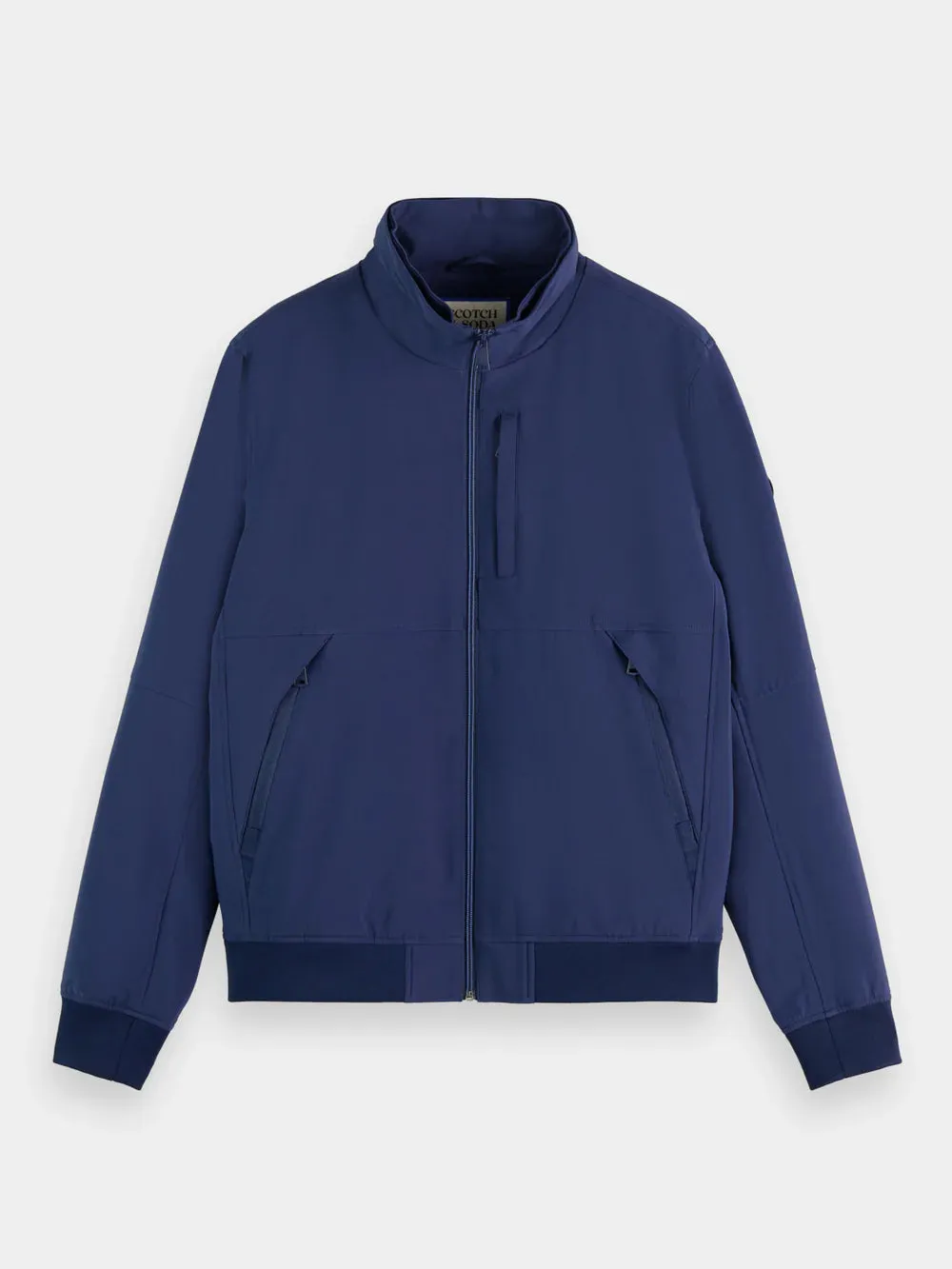 Classic Hooded Soft-Shell Jacket - Navy Blue 175397